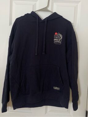 Eddie Bauer Dark Navy Hoodie with Small Chest Emblem